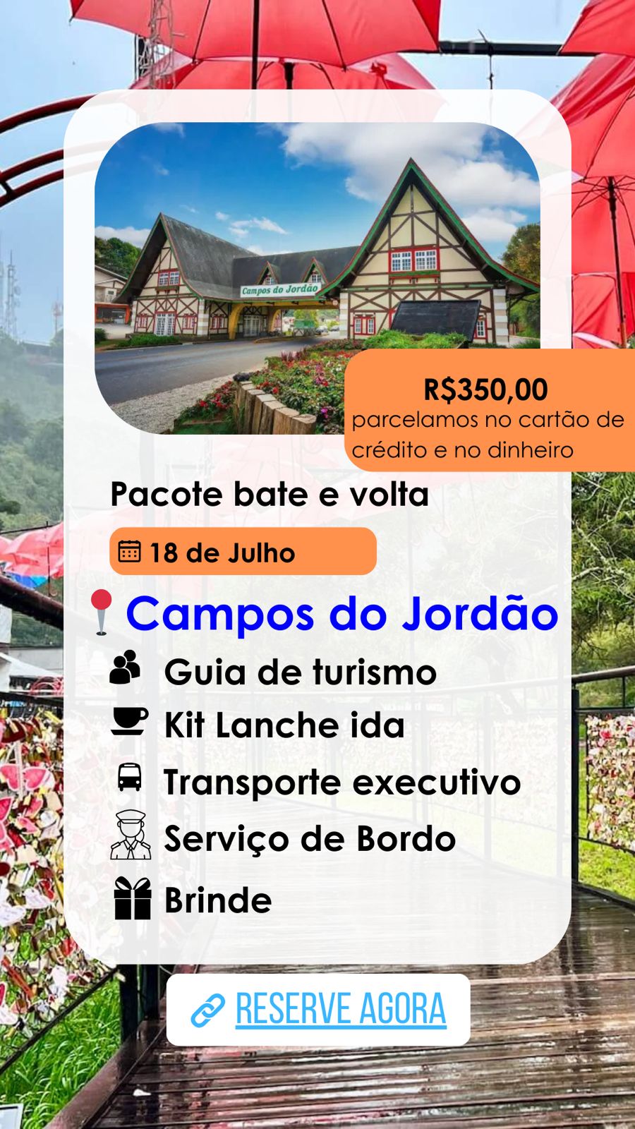 Passeio Bate e Volta Campos do Jordão
