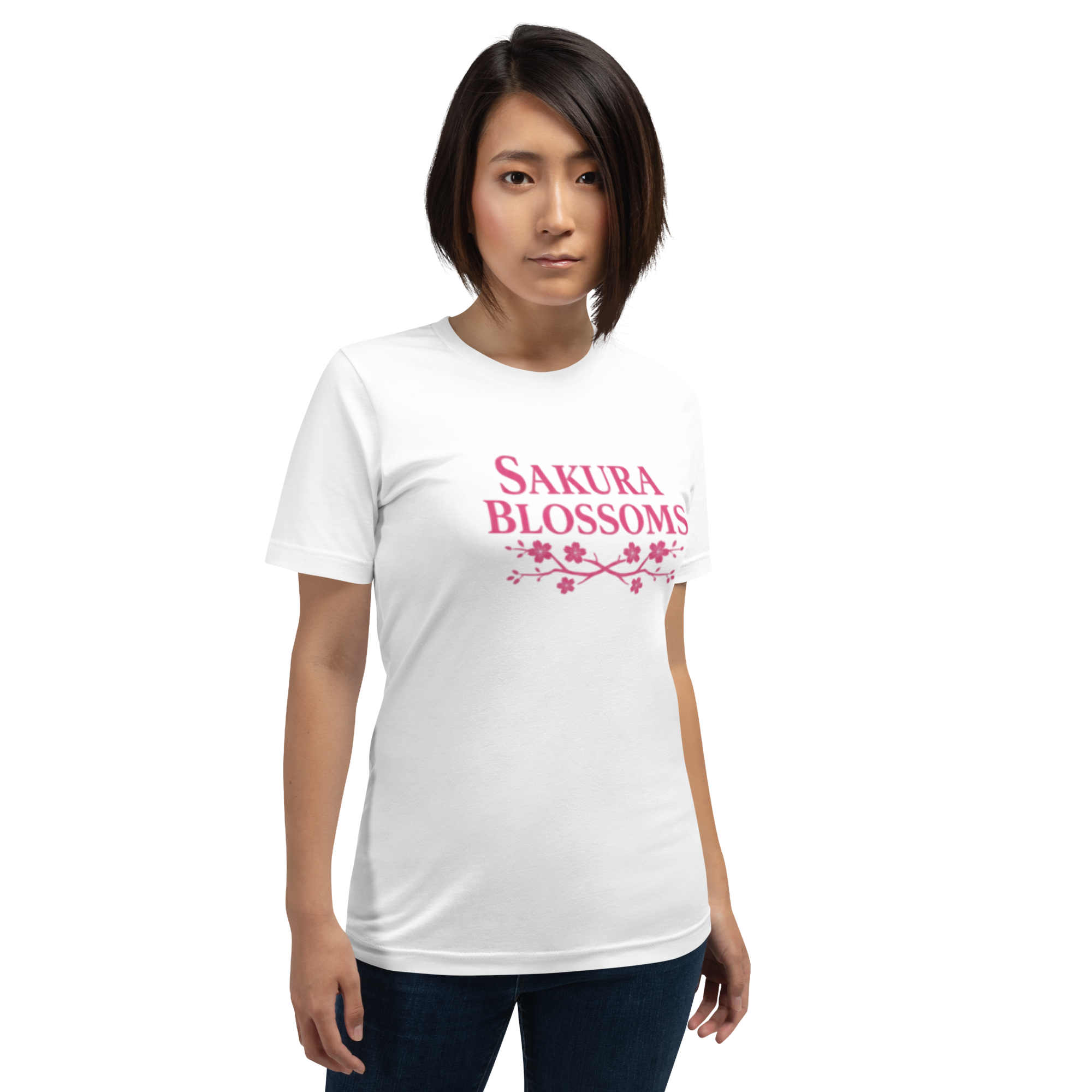 Sakura Blossoms by Zen Wear - White Color Premium Quality T-shirt 