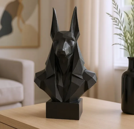 Escultura Anúbis Geométrica