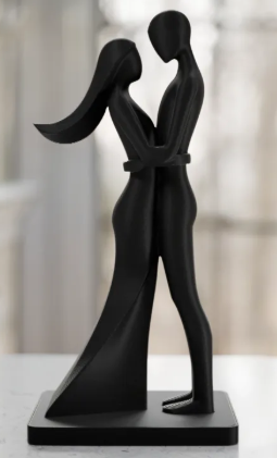 Escultura Casal Abraçado