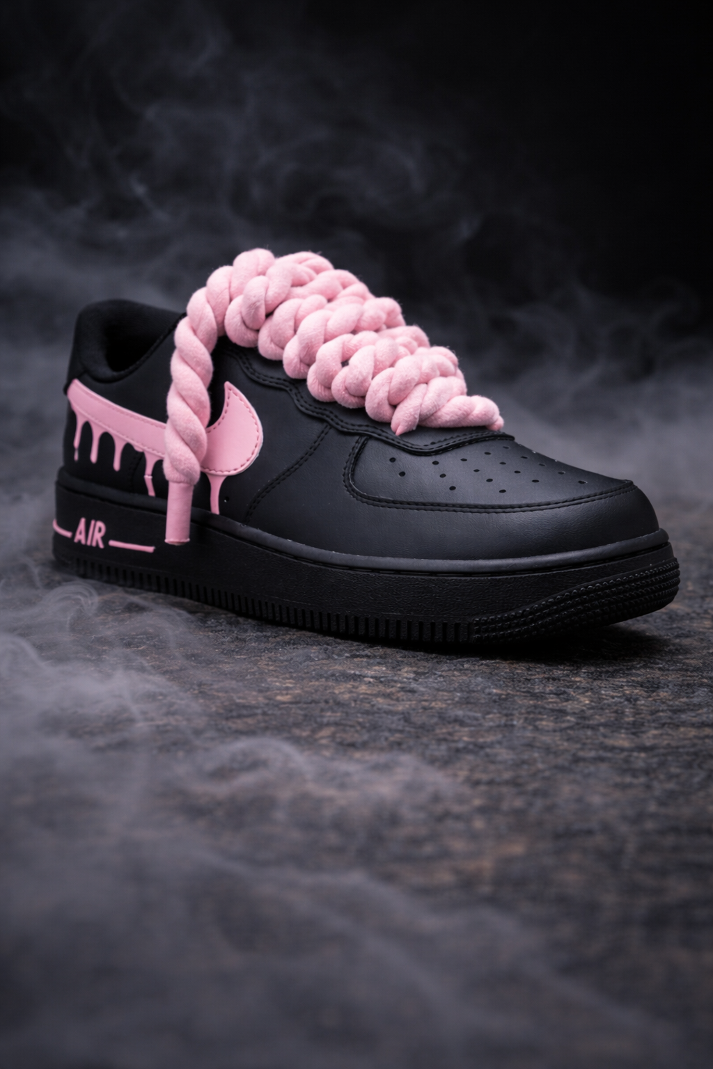 Air Force 1 × Pink Drip customs by Vaultra Studio