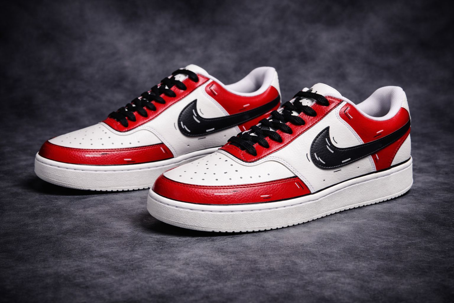 Nike Court Vision x Red Cartoon customs by Vaultra Studio