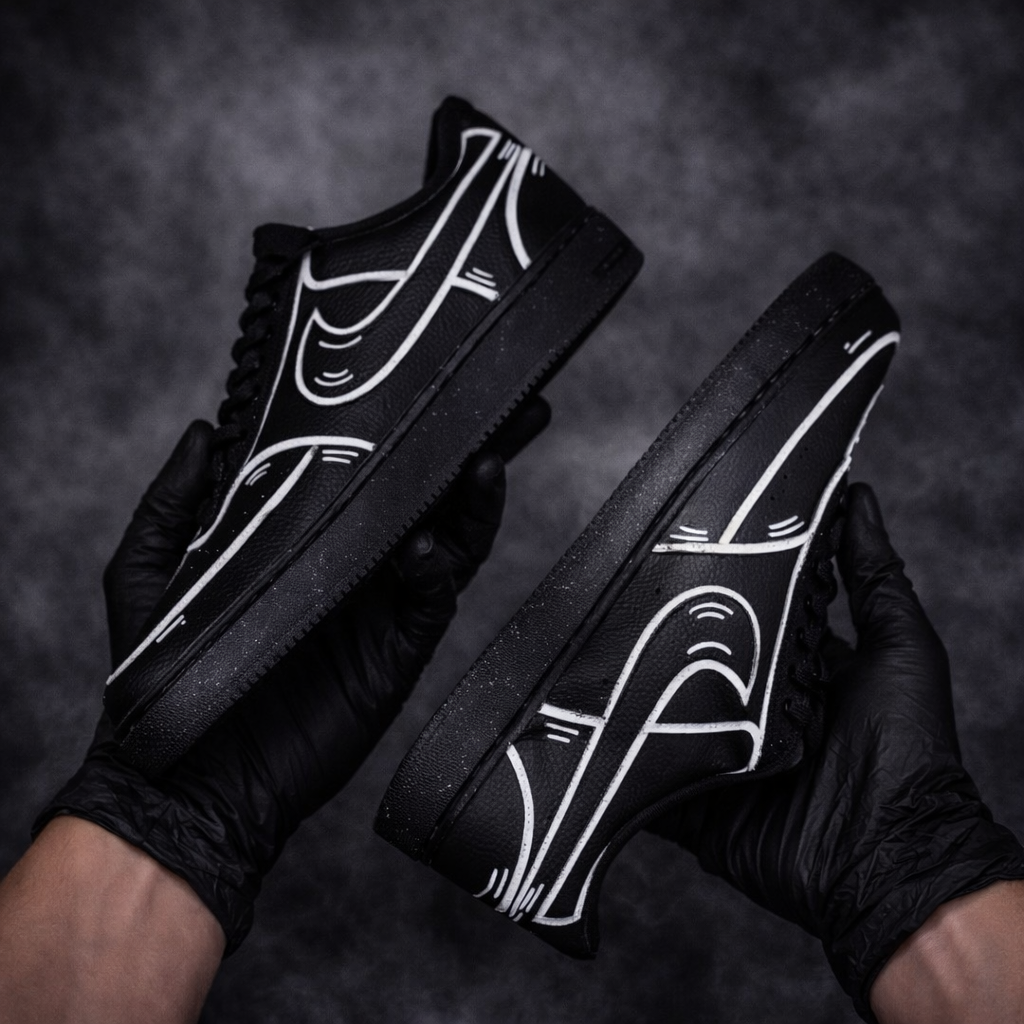 Nike Court Vision x Cartoon customs by Vaultra Studio