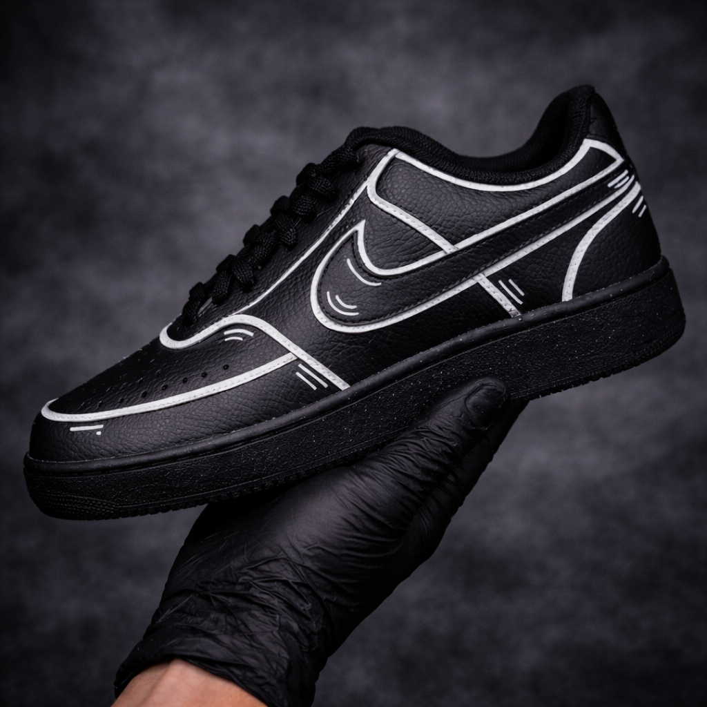 Nike Court Vision x Cartoon customs by Vaultra Studio