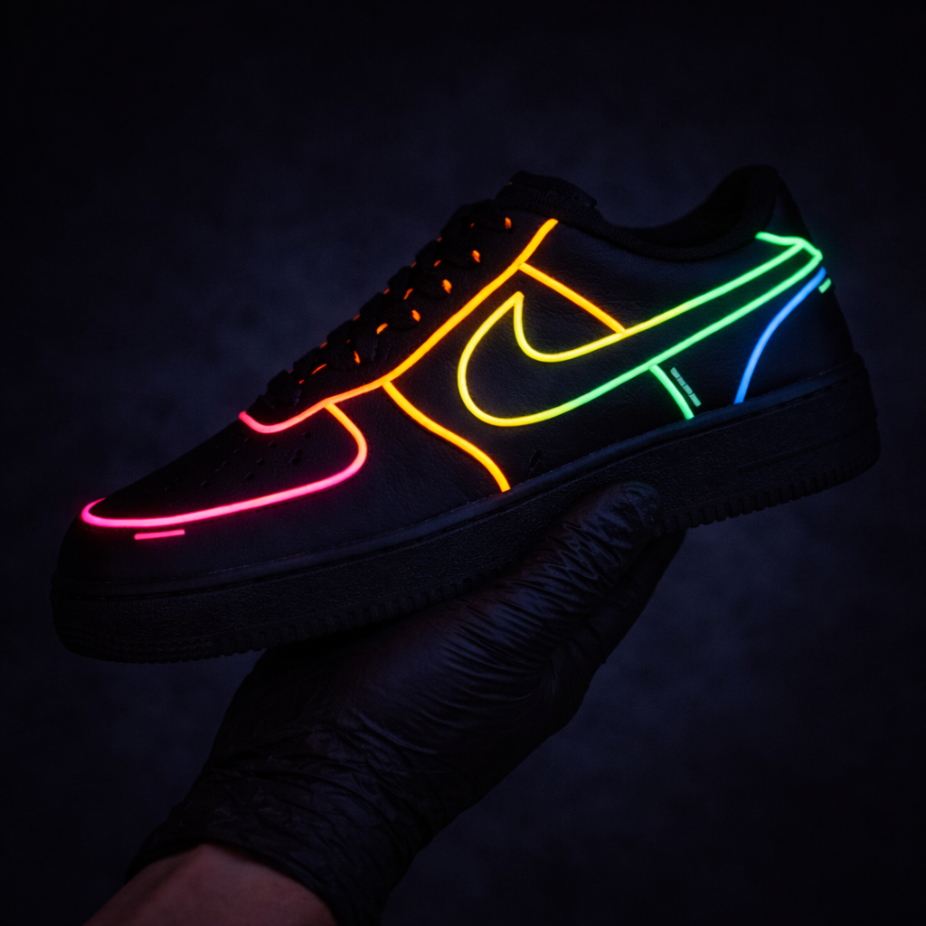 Air Force 1 x Neon Pulse customs by Vaultra Studio
