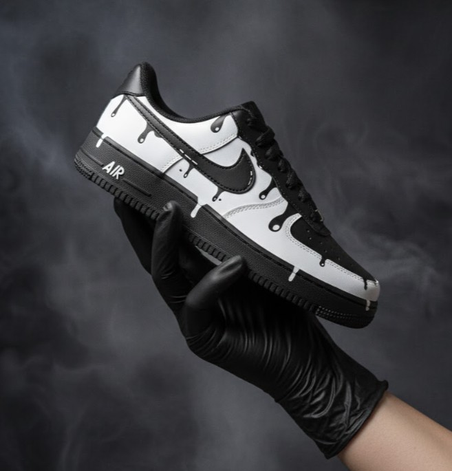 Air Force 1 x Black Drip customs by Vaultra Studio