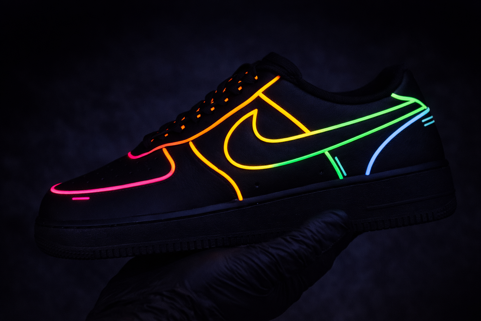 Air Force 1 x Neon Pulse customs by Vaultra Studio