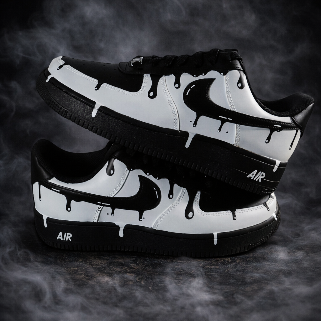 Air Force 1 x Black Drip customs by Vaultra Studio