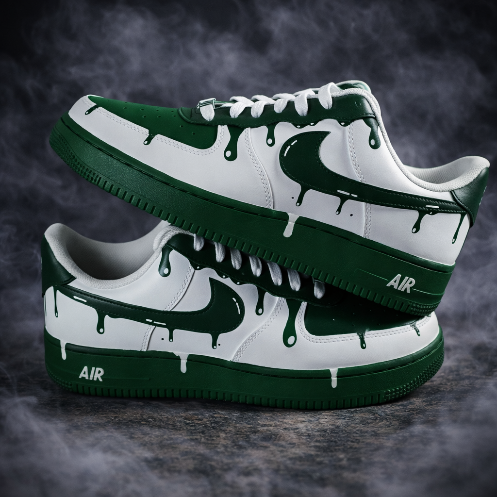 Air Force 1 × Green Drip customs by Vaultra Studio
