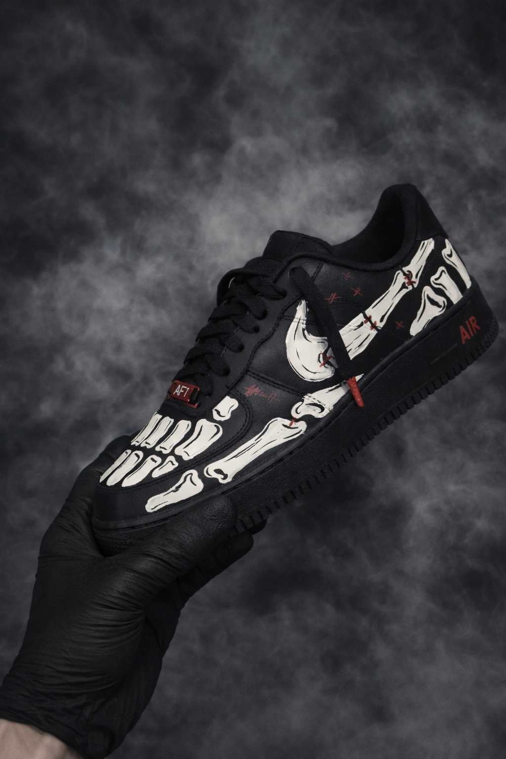 Air Force 1 x Skeletons customs by Vaultra Studio