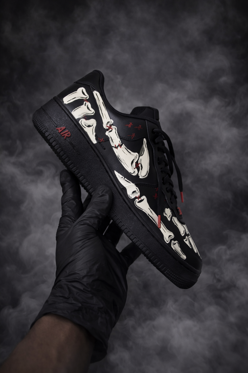 Air Force 1 x Skeletons customs by Vaultra Studio