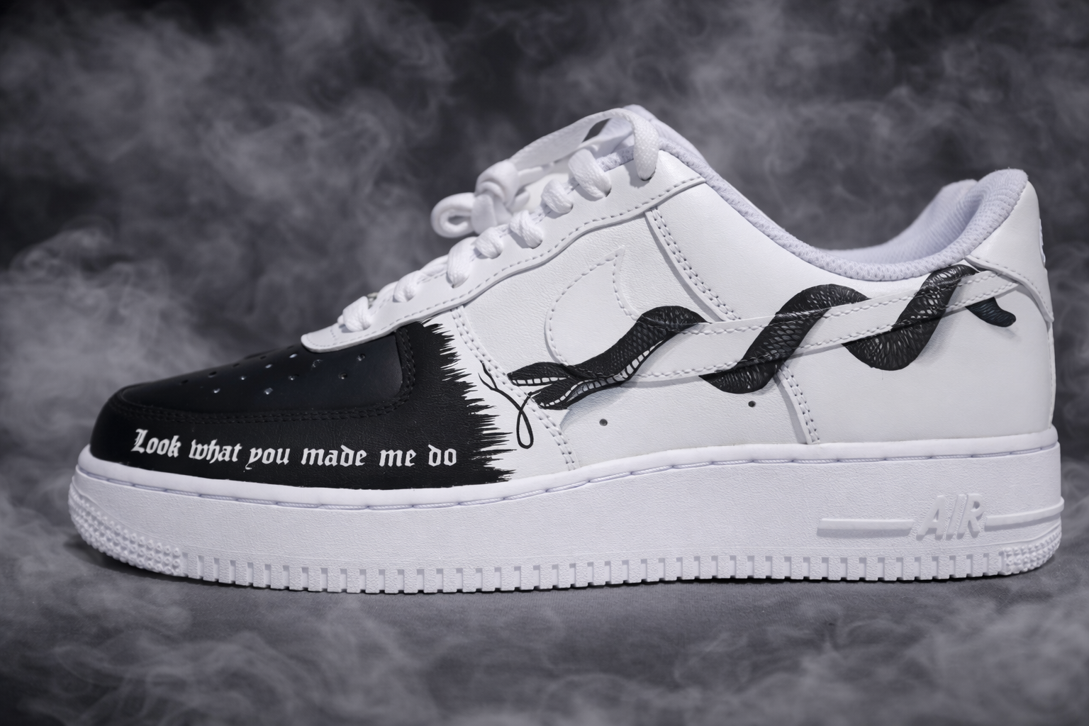 Air Force 1 x Taylor Swift Reputation Era customs by Vaultra Studio