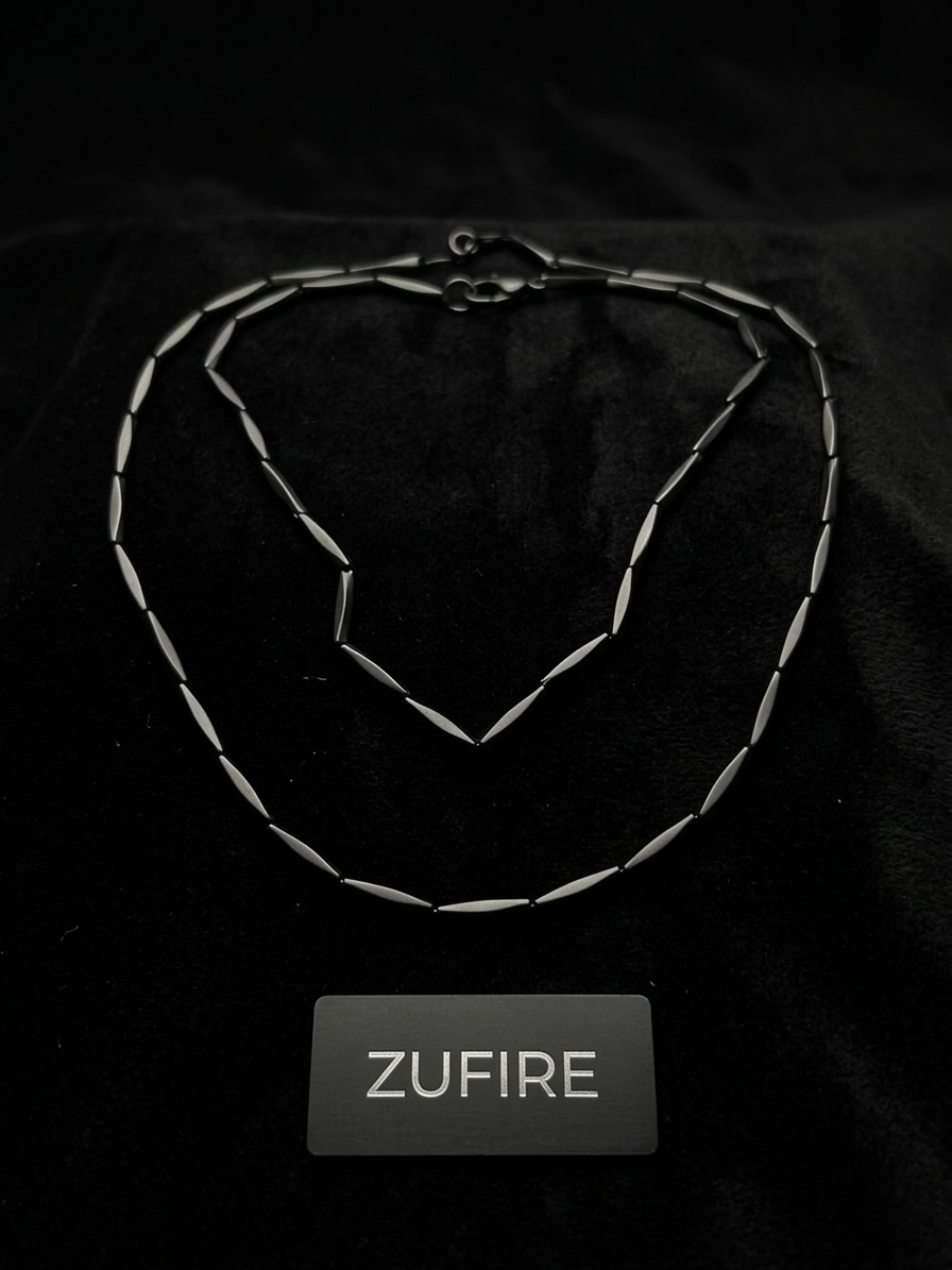Men's Black Geometric Necklace