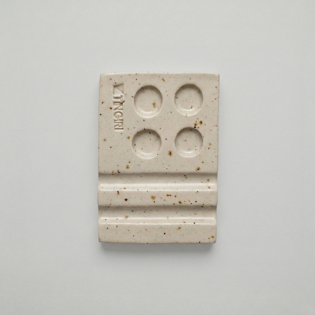 Base in argilla 4 posti con porta pennelli