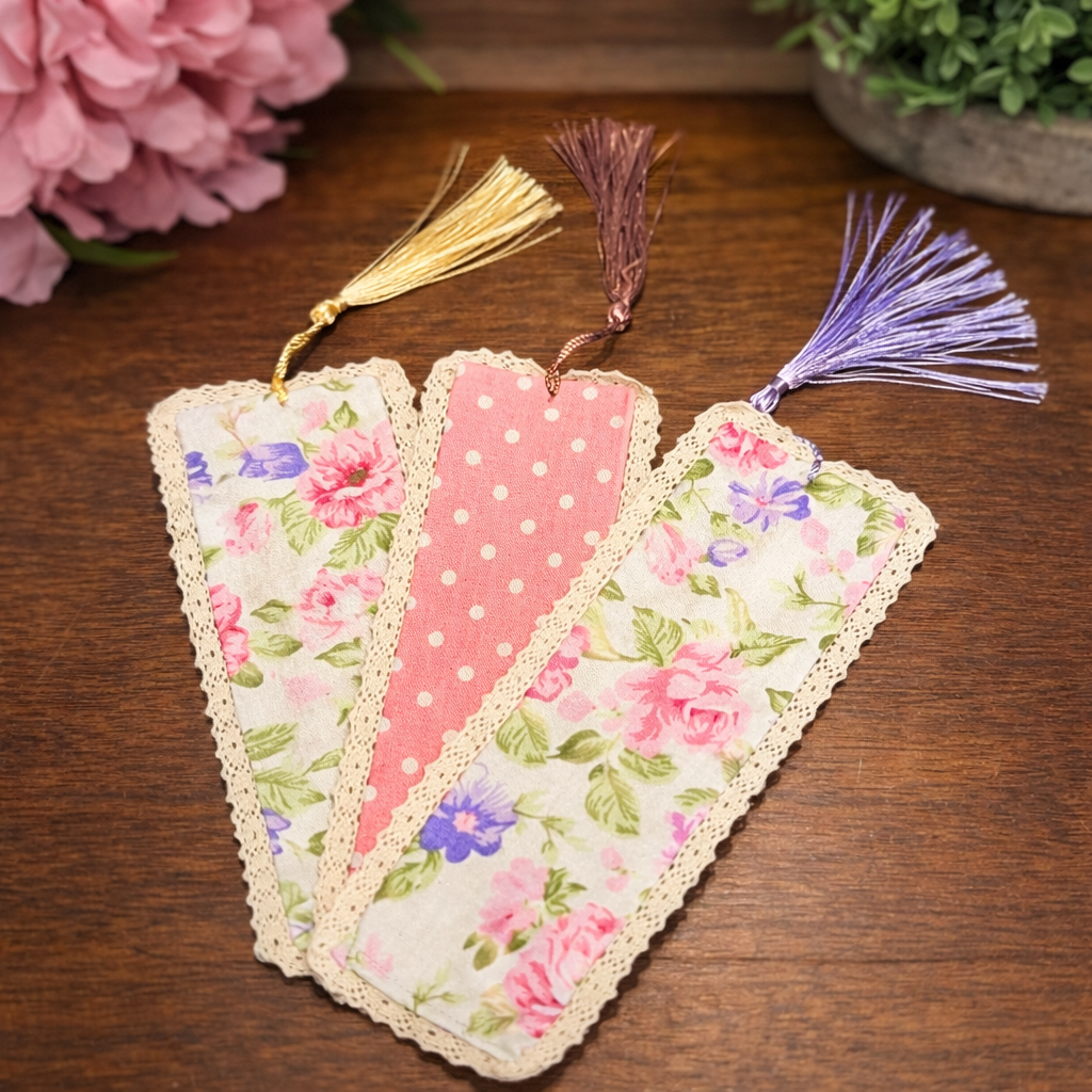 Sweet Petals Fabric Bookmark