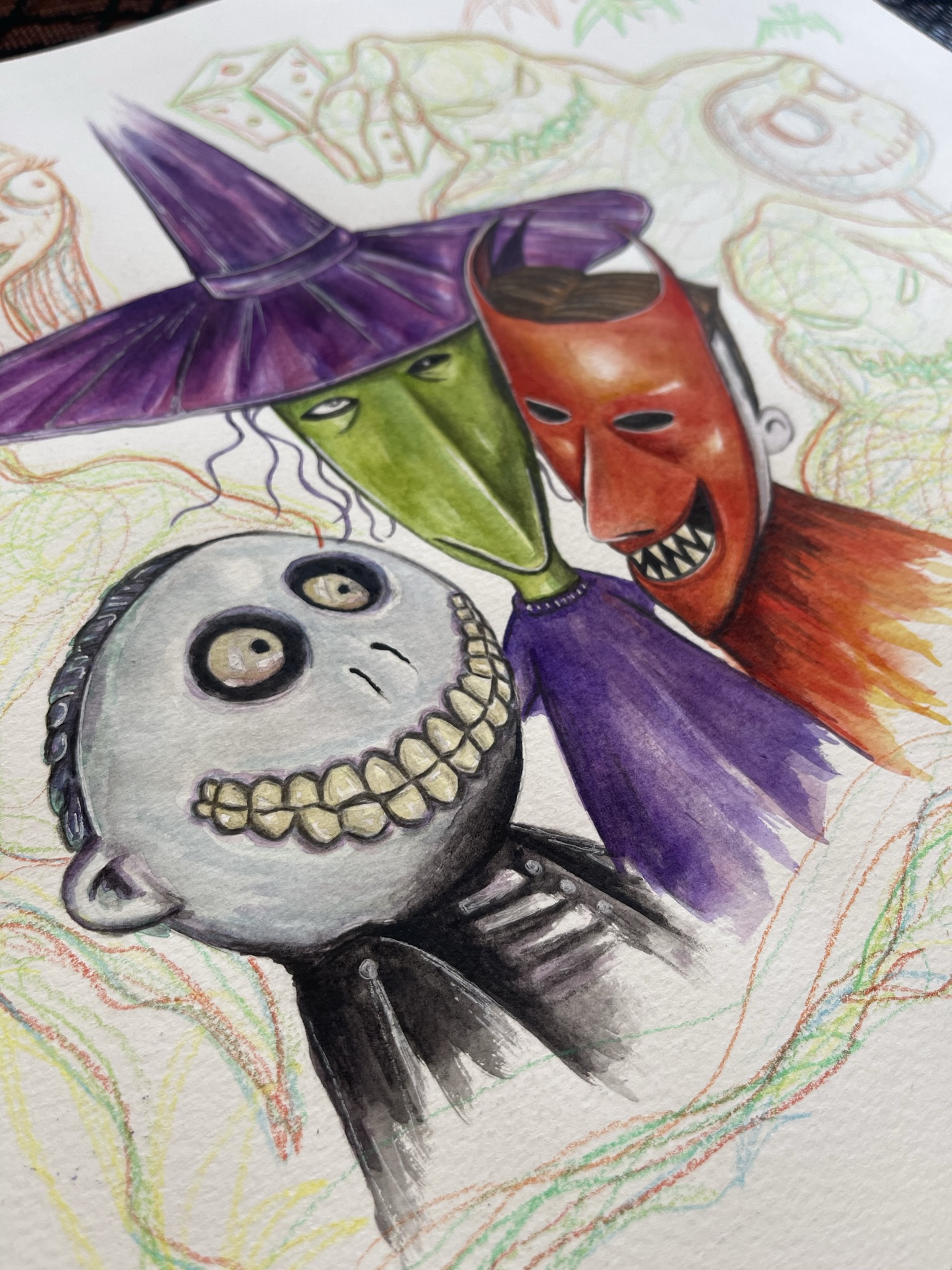 Acuarela Original Pesadilla