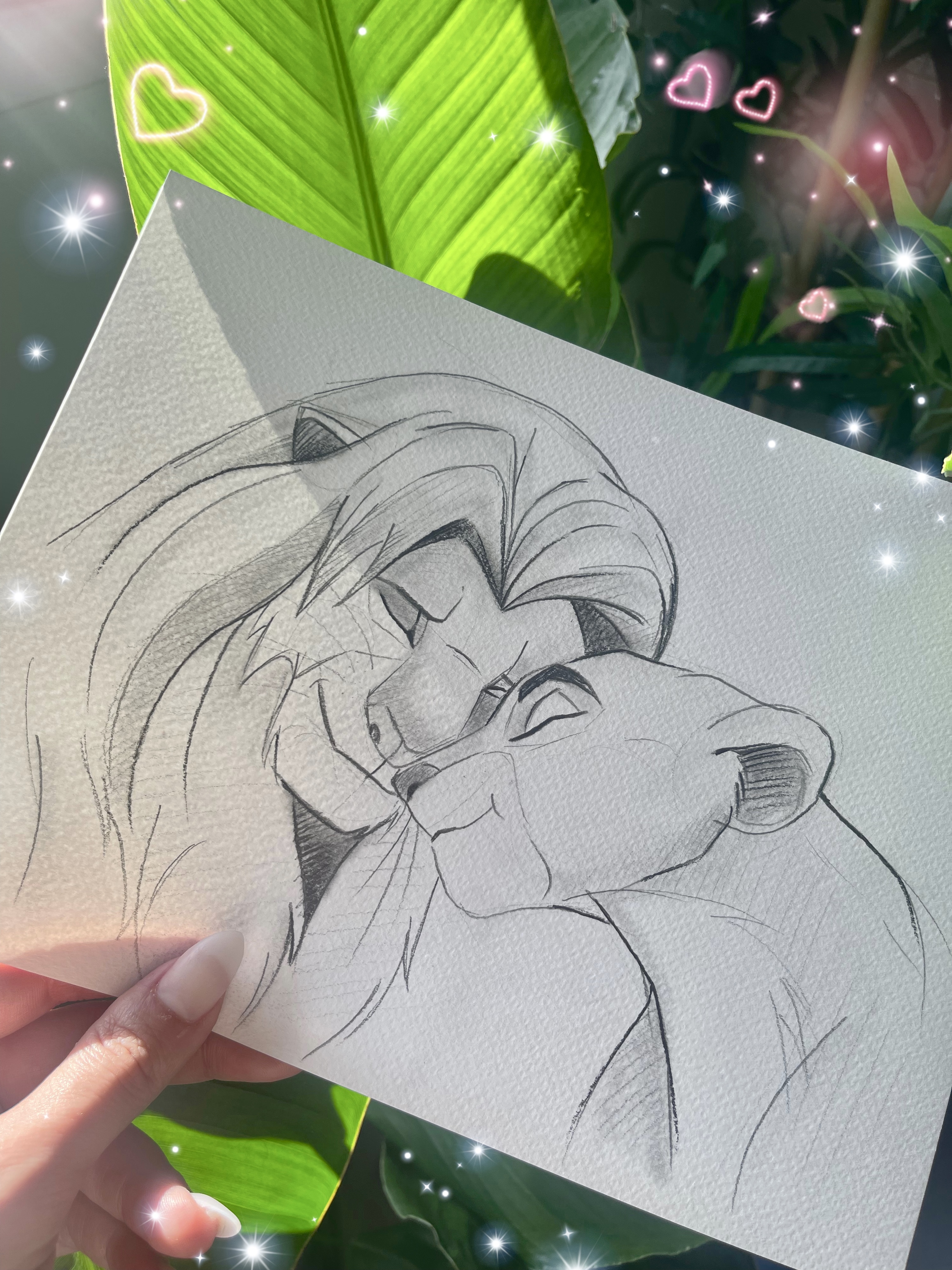 Lámina Simba y Nala