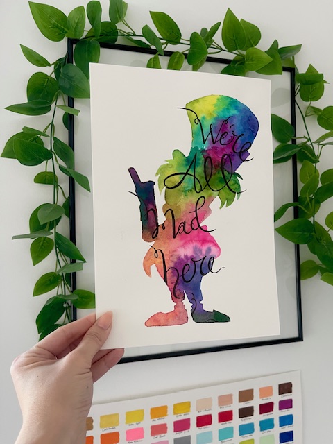 Acuarela Sombrerero Loco