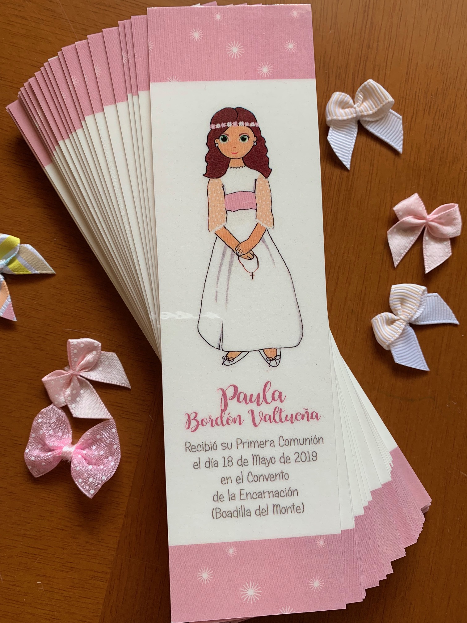 Marcapáginas Comunión Personalizados