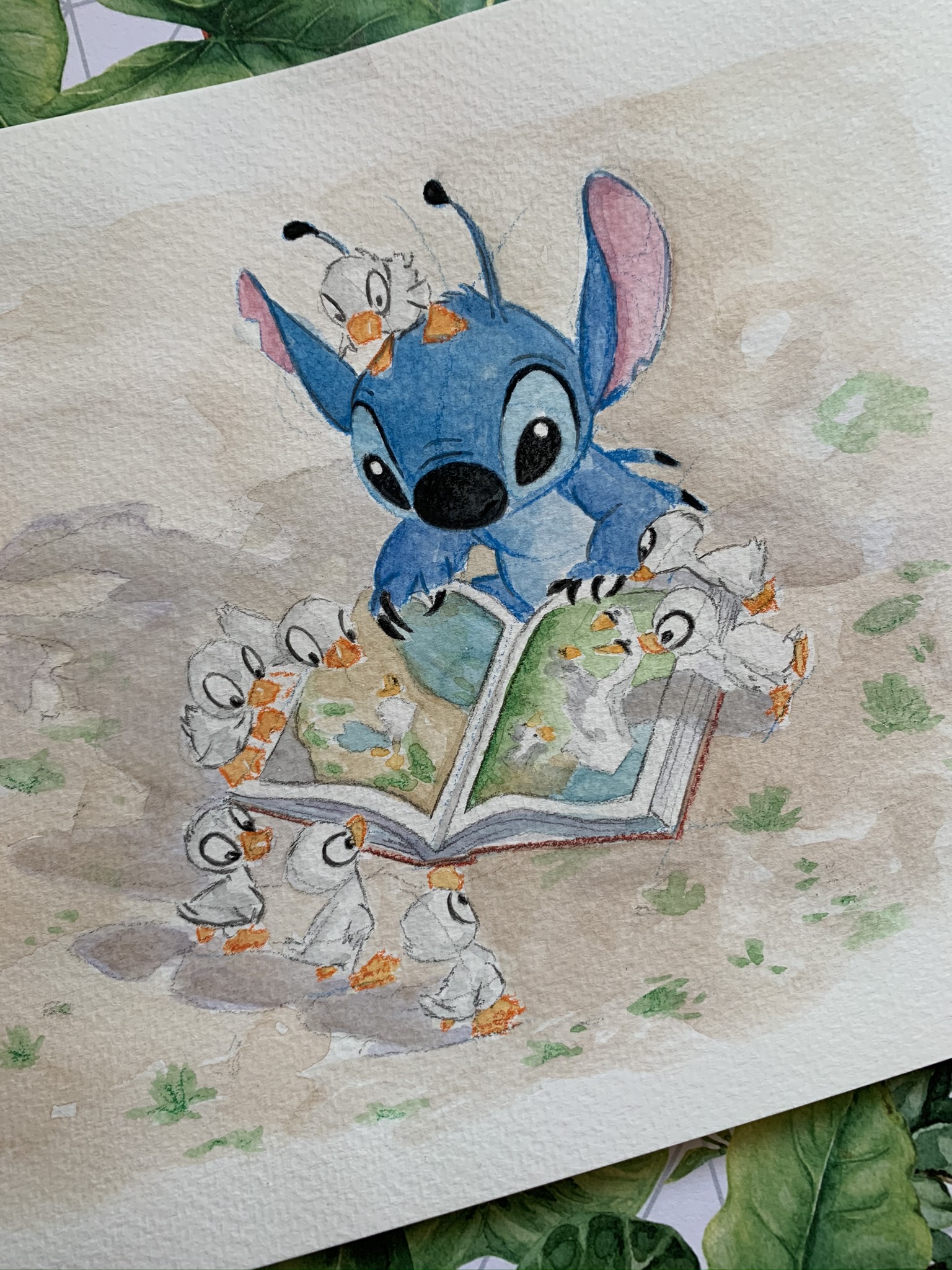 Lámina "Stich patitos"