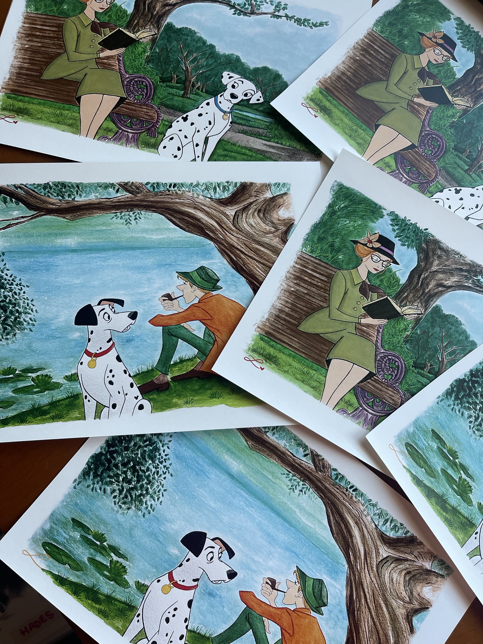 Láminas "Pongo y Perdi" 101 Dálmatas