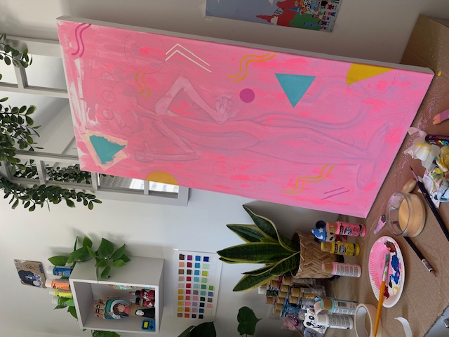 Cuadro original "PINK PHANTER"