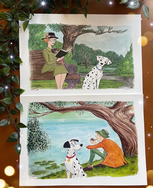 Láminas "Pongo y Perdi" 101 Dálmatas