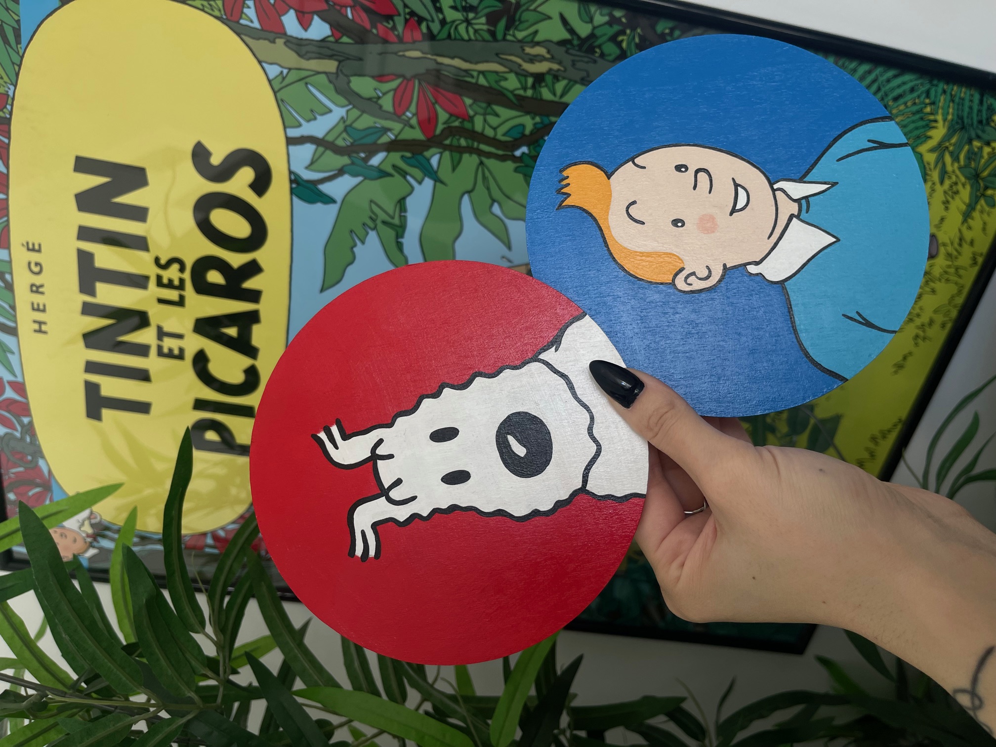 Maderitas "Tintín y Milú"