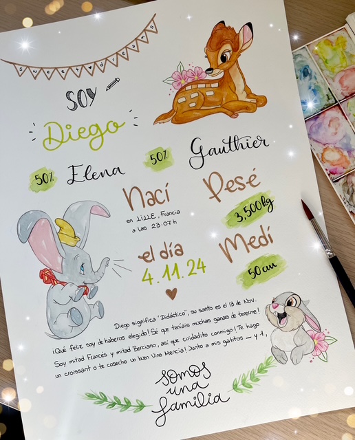 Lámina Bebé personalizada