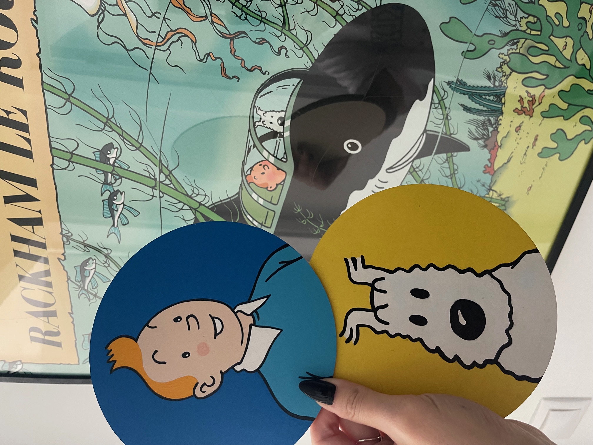 Maderitas "Tintín y Milú"