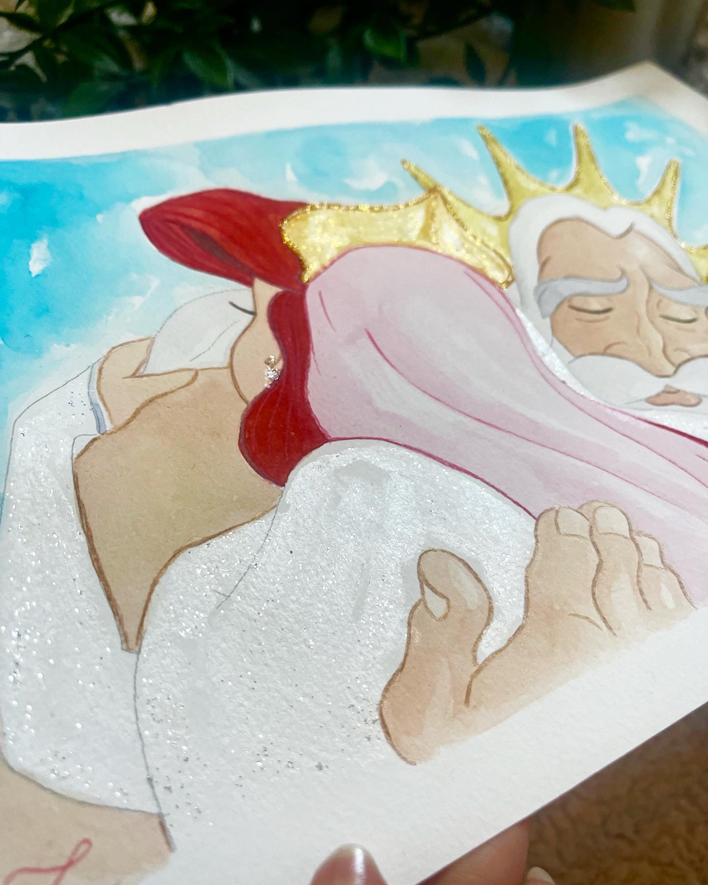 Acuarela Original "La sirenita"