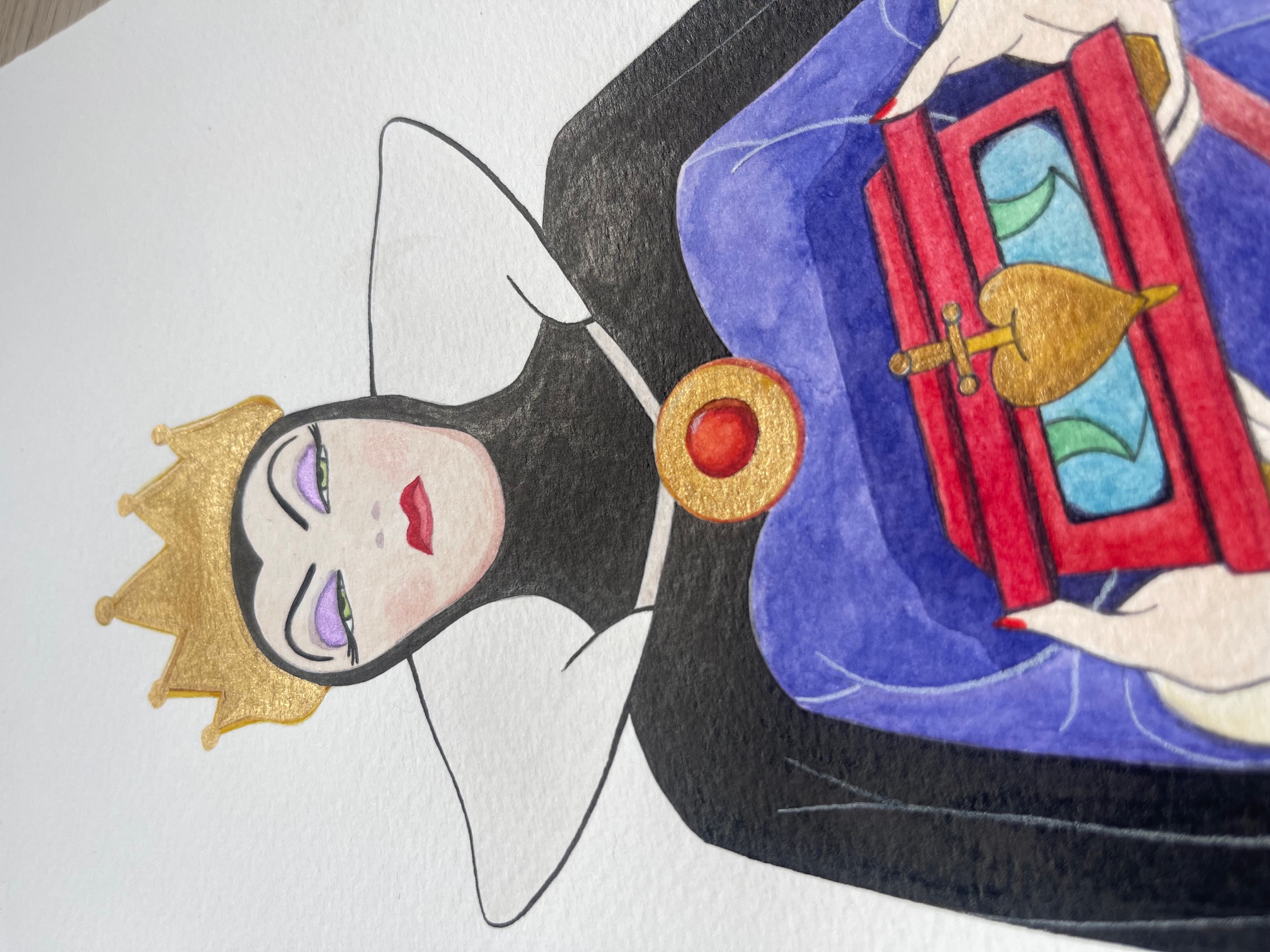 Ilustración Reina Grimhilde