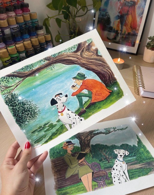 Láminas "Pongo y Perdi" 101 Dálmatas