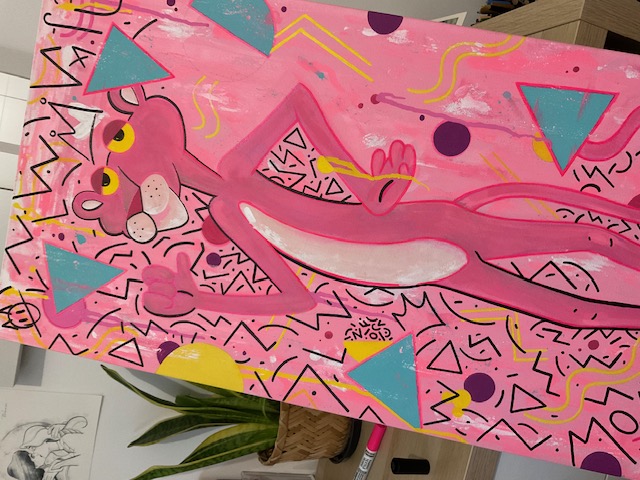 Cuadro original "PINK PHANTER"