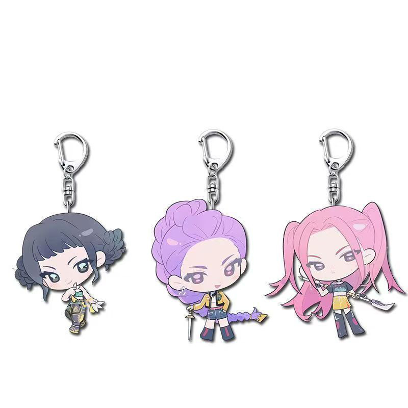 3 Styles K-Pop: Demon Hunters Cartoon Anime Acrylic Keychain