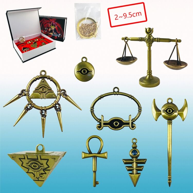 Yu Gi Oh Anime Keychain Necklace Weapon Set