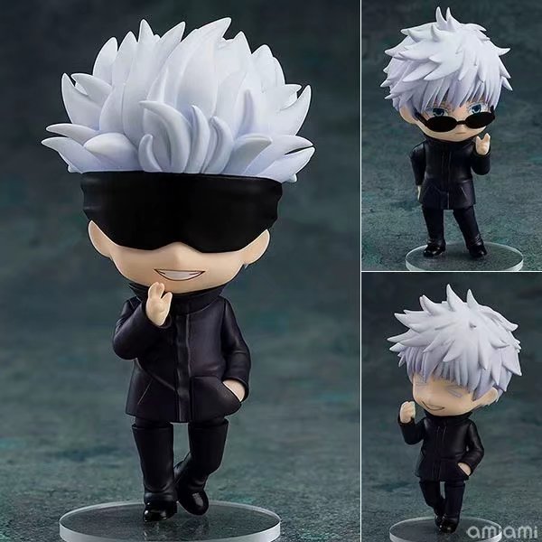 10cm Nendoroid Jujutsu Kaisen 1528# Gojo Satoru Cosplay Cartoon Collection Toys Anime PVC Figure Can Change Face