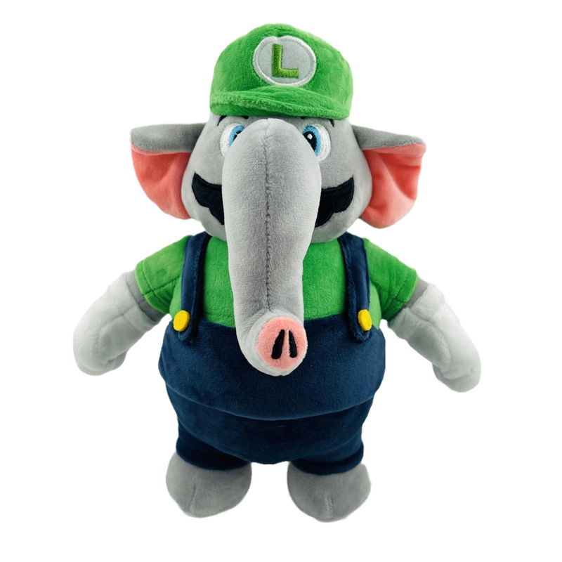 2 Styles 27CM Super Mario Bro. Elephant Luigi Cartoon Collection Stuffed Dolls Anime Plush Toy
