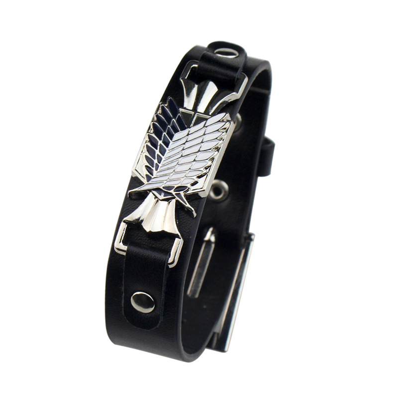 Attack on Titan Jiyuu no Tsubasa Leather Anime Bracelet