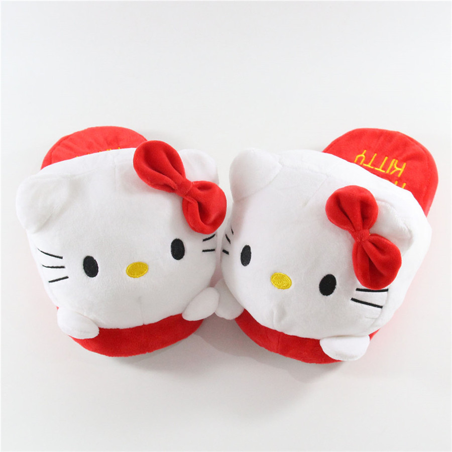 28cm Hello Kitty Anime Plush Slipper Cosplay Cartoon For Adult Home Decor