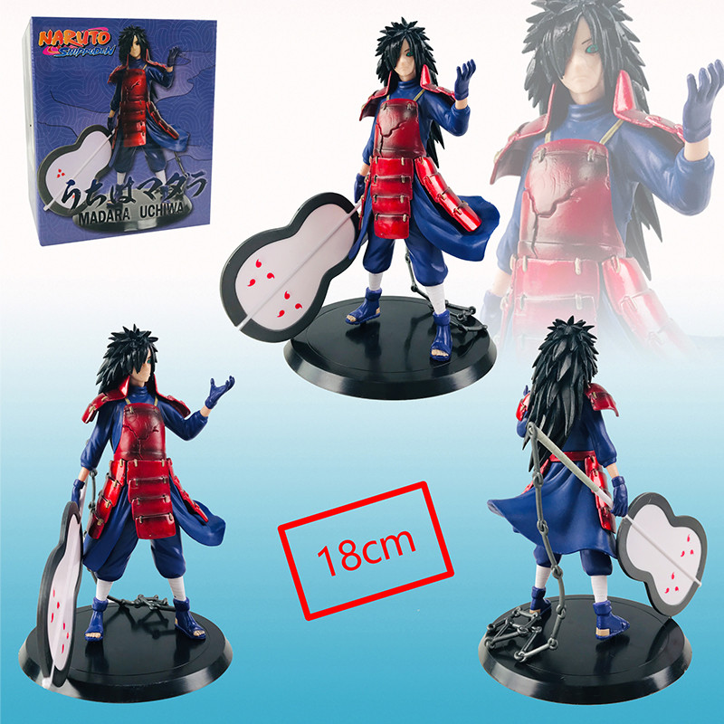 Naruto Uchiha Madara Japanese Cartoon Cosplay Anime PVC Figure Model Toy