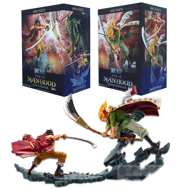 2PCS/SET 10CM One Piece Gol·D·Roger Edward Newgate Model Toy Anime PVC Figure