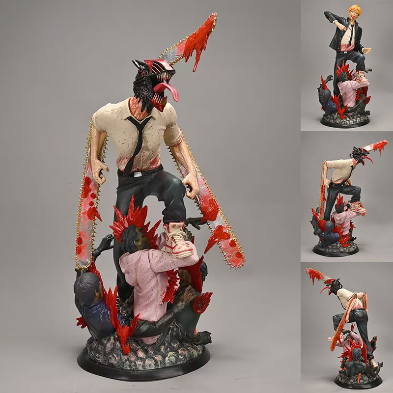 33CM GK Chainsaw Man Denji Two Body Changed PVC Anime Figure