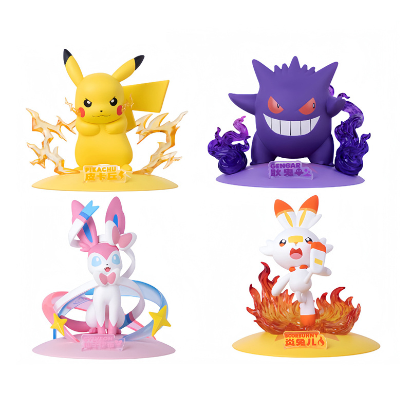 Original Pokemon Cartoon PVC Anime Figure Phone Holder
