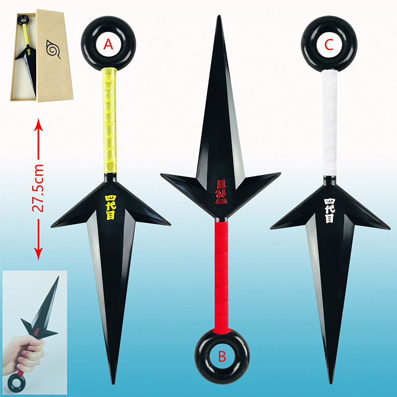 3 Colors Naruto Namikaze Minato Plastic Kunai Anime Sword Weapon