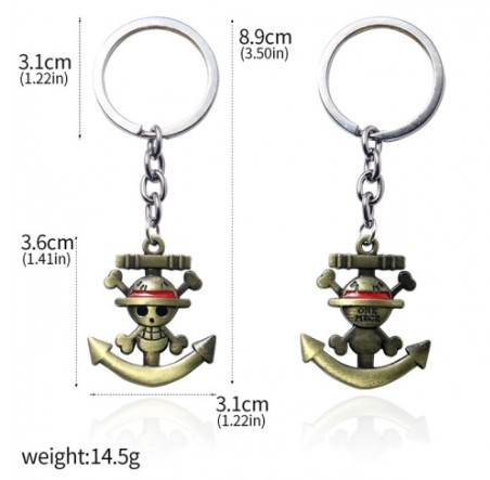 One Piece Cartoon Alloy Anime Necklace/Keychain