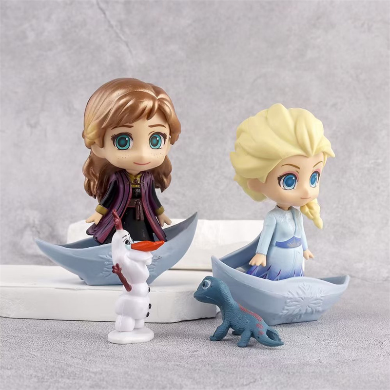 2PCS/SET 12CM Frozen Elsa and Anna Cartoon Anime PVC Figure