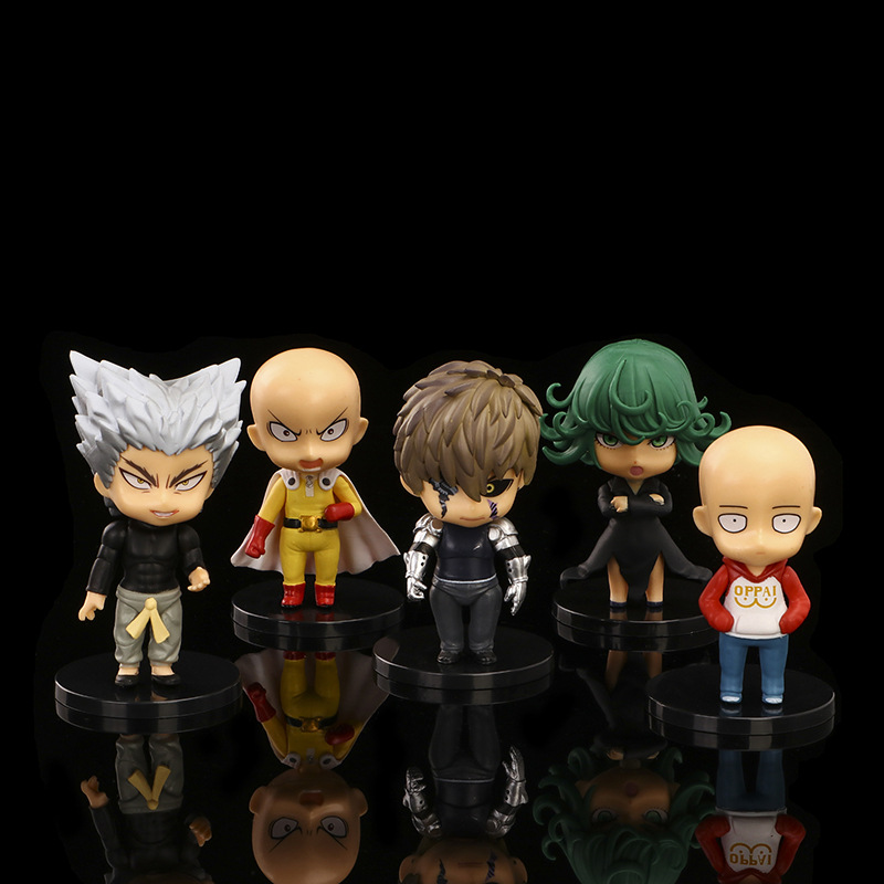 OPP Bag)5PCS/SET 8.5cm One Punch Man Cartoon Anime PVC Figures