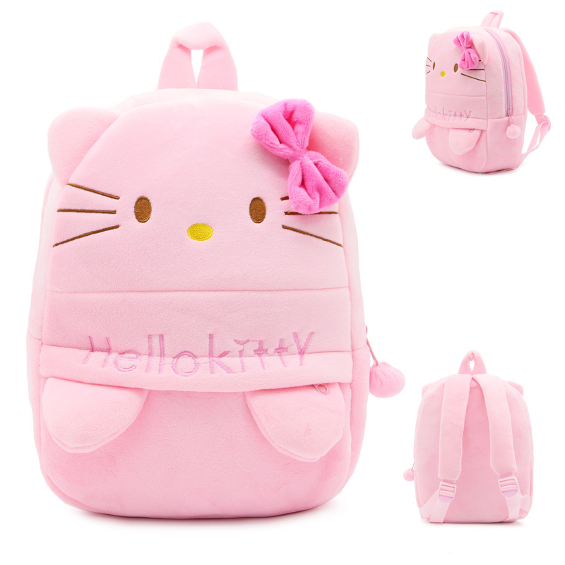 Hello Kitty Kawaii Cartoon Bag Wholesale Anime Plush Backpack Bags for Kids