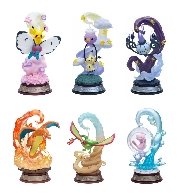 6PCS/SET 10CM Pokemon Glass Bottle Anime PVC Figure Doll